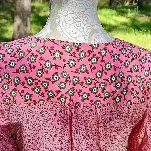 Boden Womens Eva Ditsy Floral Print Boho Blouse Size 8 Pink EUC - Picture 5 of 6